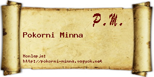 Pokorni Minna névjegykártya